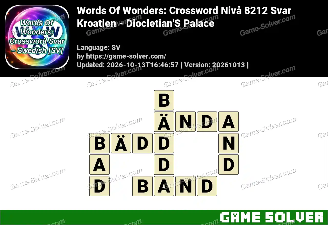Words Of Wonders: Crossword Nivå 8212 Svar – Kroatien – Diocletian’S Palace